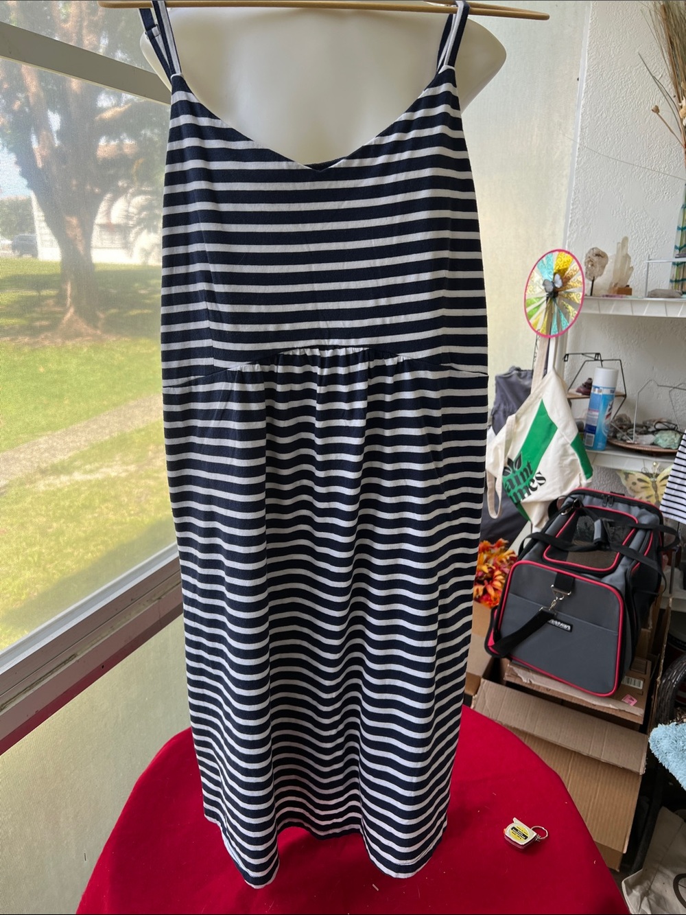 Old Navy Navy and White Striped Dress